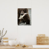 Braunbär oder Küstenbär, Ursus Poster (Küche)