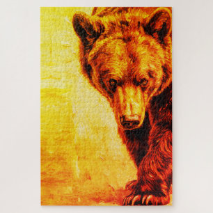 Braunbär Ölmalerei Wildlife Art Puzzle