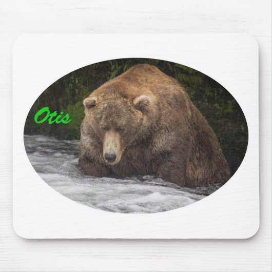 Braunbär-Otis-Fischerei Mousepad (Vorne)