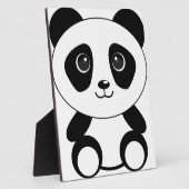 Braunbär-Panda-Panda-Tiere Fotoplatte (Seite)