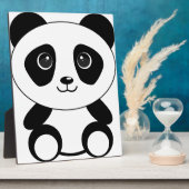 Braunbär-Panda-Panda-Tiere Fotoplatte (Seite)