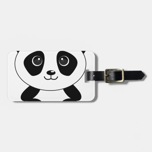 Braunbär-Panda-Panda-Tiere Gepäckanhänger (Vorderseite horizontal)