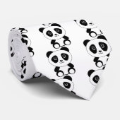 Braunbär-Panda-Panda-Tiere Krawatte (Gerollt)