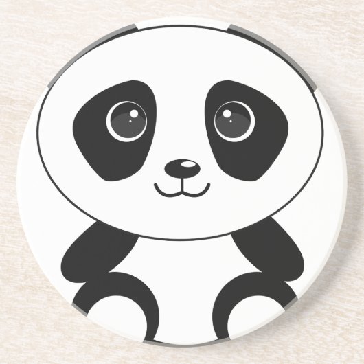 Braunbär-Panda-Panda-Tiere Untersetzer (Vorne)