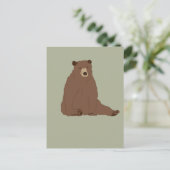 Braunbär Postkarte (Stehend Vorderseite)