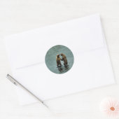 Braunbär Runder Aufkleber (Umschlag)