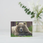 Braunbär-und Kojote-Tier-Visitenkarte Visitenkarte (Stehend Vorderseite)