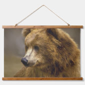 Braunbär Wandteppich Mit Holzrahmen (Vorne)