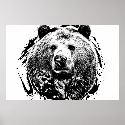 Braunbär Wildwald Welt Poster (Vorne)