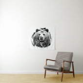 Braunbär Wildwald Welt Wandteppich (Beispiel (Horizontal))