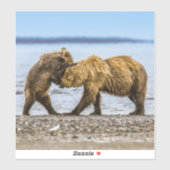 Braunbären Aufkleber (Blatt)