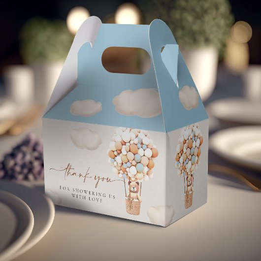 Braunbären-Balloons Gefälligkeitsbox Geschenkschachtel