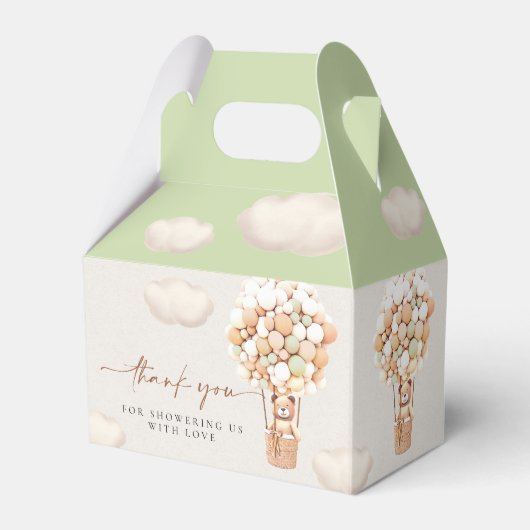 Braunbären-Balloons Gefälligkeitsbox Geschenkschachtel (Vorderseite)