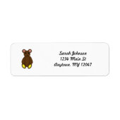 Braunbären-Etikett (Vorne)