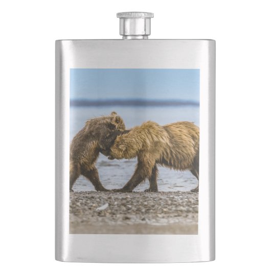 Braunbären Flachmann (Vorderseite)