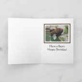 Braunbären Foto Geburtstagskarte Karte (Innenseite)