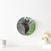 Braunbären-Foto Runde Wanduhr (Zuhause)