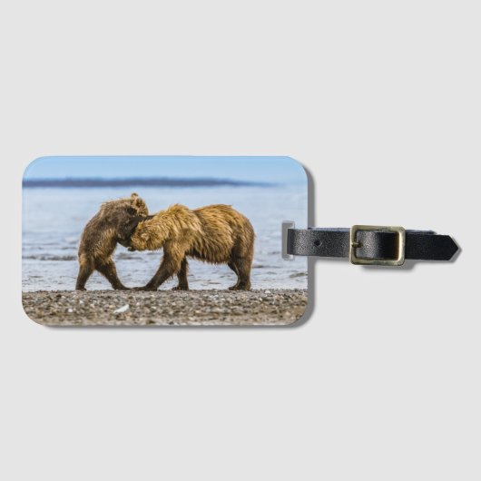 Braunbären Gepäckanhänger (Vorderseite (Horizontal))