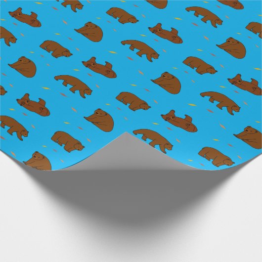 Braunbären Geschenkpapier (Ecke)