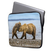 Braunbären Laptopschutzhülle (Vorderseite Links)