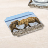 Braunbären Untersetzer (angewinkelt)