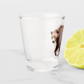 Braunbärenabgeschieden Schnapsglas (Links)