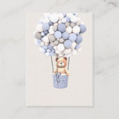 Braunbärenballons Windeln Raffelkarten Enclosur Begleitkarte (Rückseite)