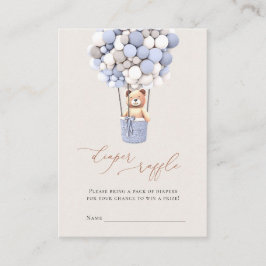 Braunbärenballons Windeln Raffelkarten Enclosur Begleitkarte