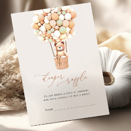 Braunbärenballons Windeln Raffelkarten Enclosur Begleitkarte