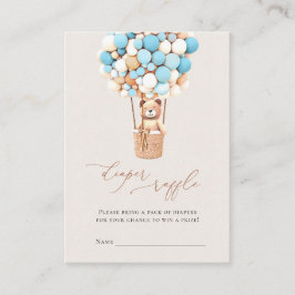 Braunbärenballons Windeln Raffelkarten Enclosur Begleitkarte