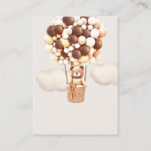 Braunbärenballons Windeln Raffelkarten Enclosur Begleitkarte (Rückseite)