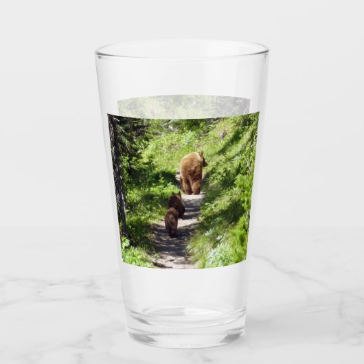 Braunbärenfamilie Glas (Vorderseite)