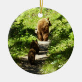 Braunbärenfamilie Keramikornament (Vorne)