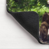 Braunbärenfamilie Mousepad (Ecke)