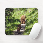 Braunbärenfamilie Mousepad (Mit Mouse)