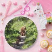 Braunbärenfamilie Pappteller (Party)