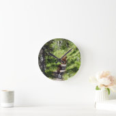 Braunbärenfamilie Runde Wanduhr (Zuhause)