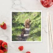 Braunbärenfamilie Serviette (Beispiel)