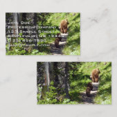 Braunbärenfamilie Visitenkarte (Vorne/Hinten)