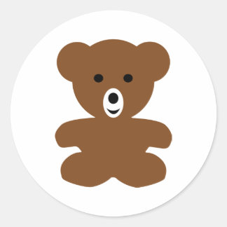 Braunbärenteddy - niedlich runder aufkleber