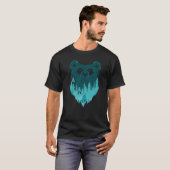 Braunbärenwald Bäume Wildtiere T-Shirt (Vorne ganz)