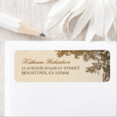 Braunbaum-Rücksendeadressen-Aufkleber (Insitu)