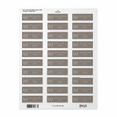 Braunbeige Elfenbein Monogramm Anfangsbuchstabe Kr (Vorne)