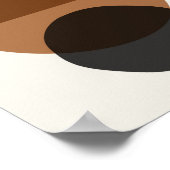 Braunbeige Formen aus dem Mittelalter Poster (Ecke)