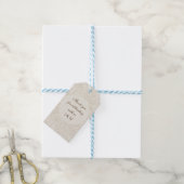 Braunbeige Monogramm-Gastgeschenk Hochzeiten Geschenkanhänger (Mit Garn)