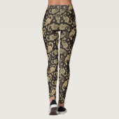 Braunbeige Paisley Pattern Leggings (Rückseite)
