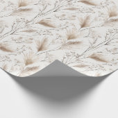 Braunbeige Strandgras Geschenkpapier (Ecke)
