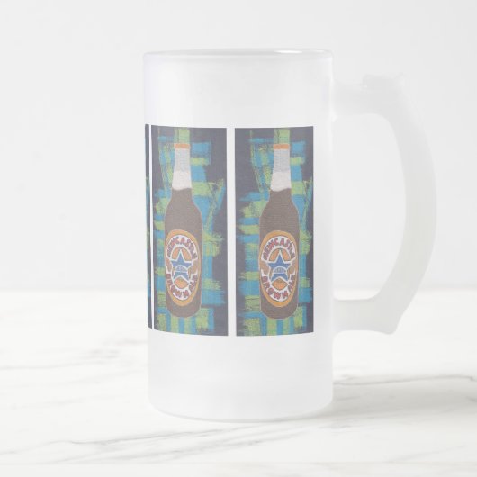 Braunbier Mattglas Bierglas (Rechts)