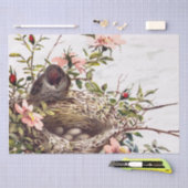 Braunbird und Nest Decoupage Set Rose 1 von 4 Seidenpapier (Handwerk)