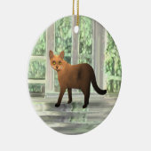 Braunbirmanisches Katzen-Ornament Keramik Ornament (Rechts)